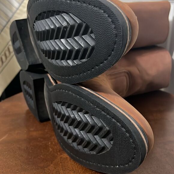 🔥 PUREPECHA WORK BOOTS GENUINE LEATHER WESTERN ROUND TOE Rubber Sole - PERFECT - Picture 11 of 12